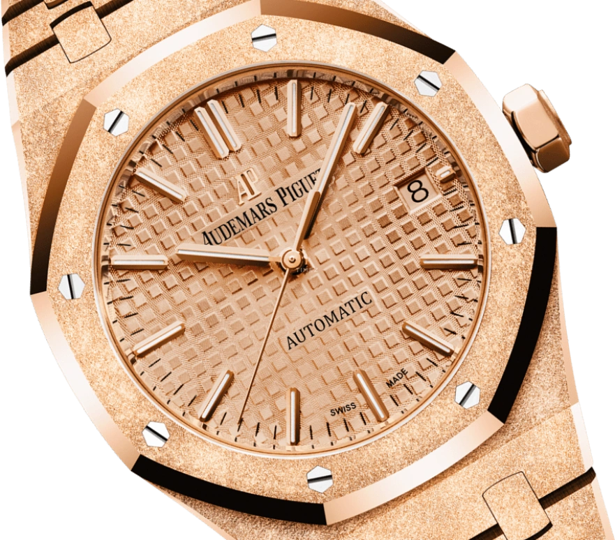 Audemars Piguet,Royal Oak 37mm,37mm,Pink Gold,Pink,Automatic,Day,60hours,15454OR,15454OR.GG.1259OR.03