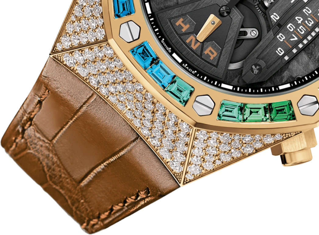 Audemars Piguet,Royal Oak Concept 44mm,44mm,Yellow Gold,Skeleton,Black,Handwound,Chronograph,Power Reserve Indicator,Tourbillon,Function Selector,237hours,In-house Caliber,26235BA,26235BA.YY.D502CR.01
