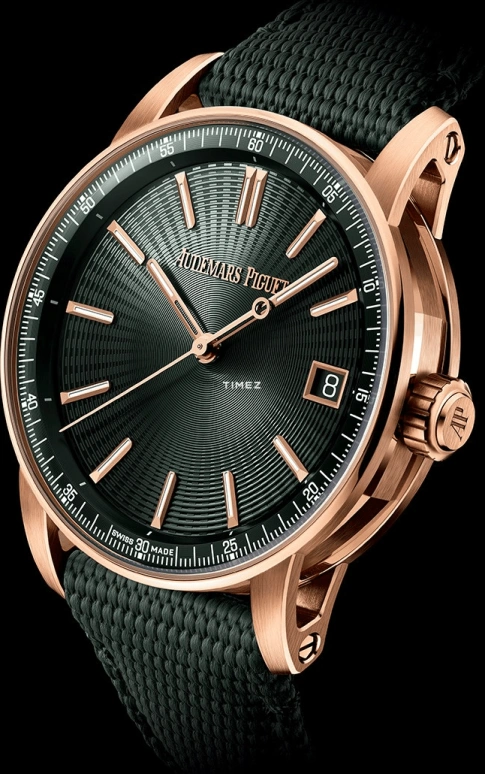 Audemars Piguet,CODE 11.59 41mm,41mm,Rose Gold,Green,Automatic,Day,70hours,15210OR,15210OR.OO.A056KB.01