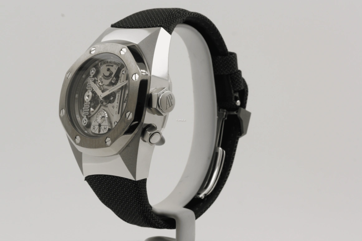 Audemars Piguet,Royal Oak Concept 44mm,44mm,Stainless Steel,Skeleton,Grey,Handwound,Power Reserve Indicator,Tourbillon,Function Selector,25980AI,25980AI.OO.D003SU.01