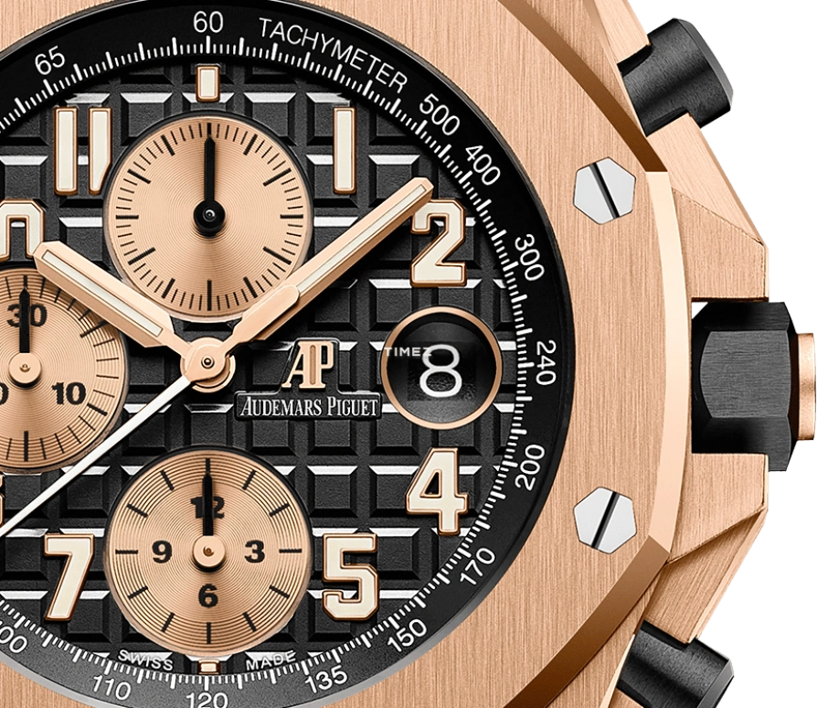 Audemars Piguet,Royal Oak Offshore 42mm,42mm,Rose Gold,Black,Rose Gold,Automatic,Chronograph,Day,26470OR,26470OR.OO.1000OR.03.A