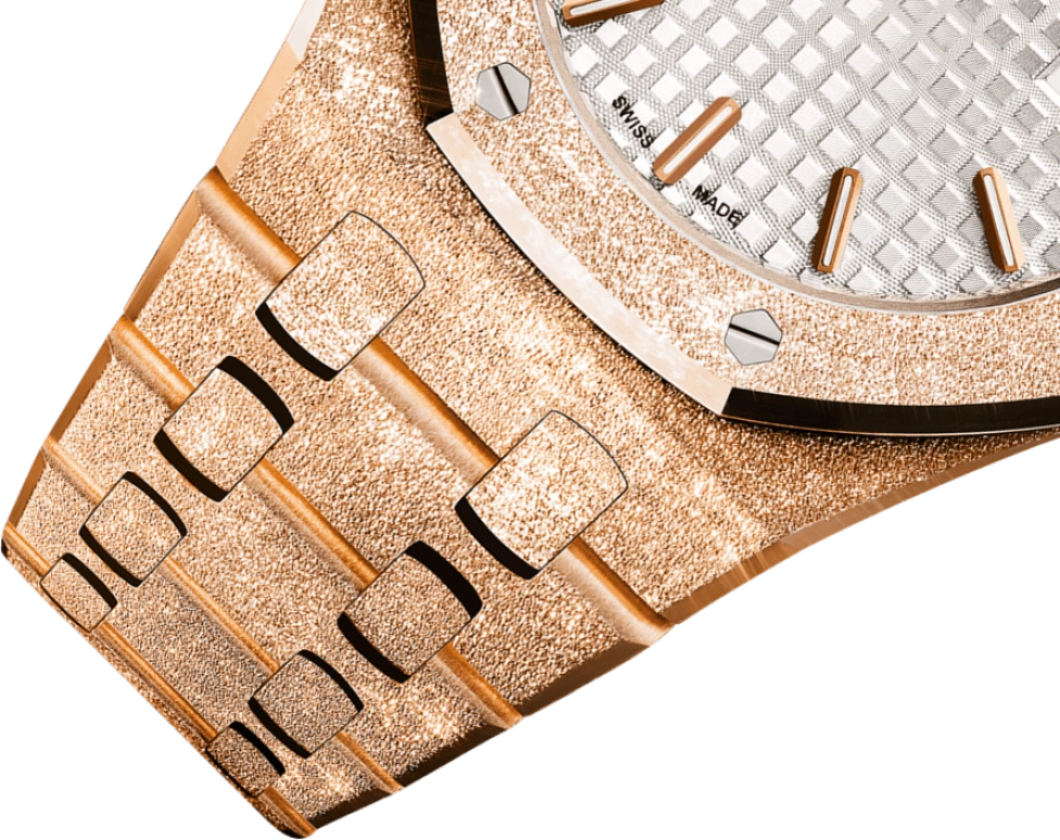 Audemars Piguet,Royal Oak 33mm,33mm,Rose Gold,Silver,White,Silver White,Quartz,Day,In-house Caliber,67653OR,67653OR.GG.1263OR.01
