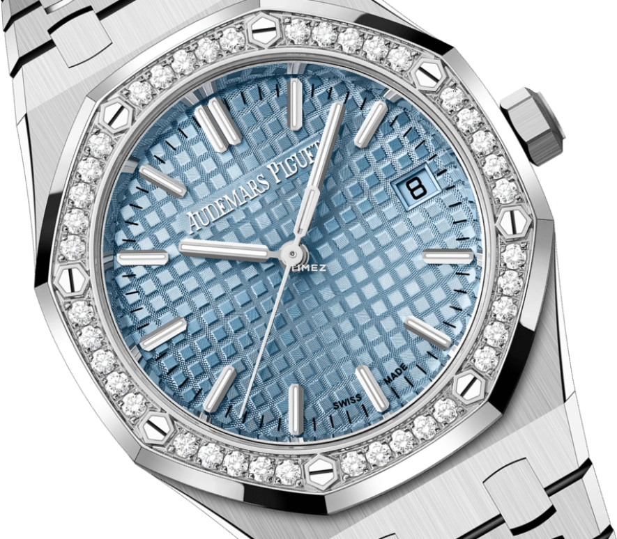 Audemars Piguet,Royal Oak 34mm,34mm,Stainless Steel,Blue,Automatic,Day,50hours,77451ST,77451ST.ZZ.1361ST.03