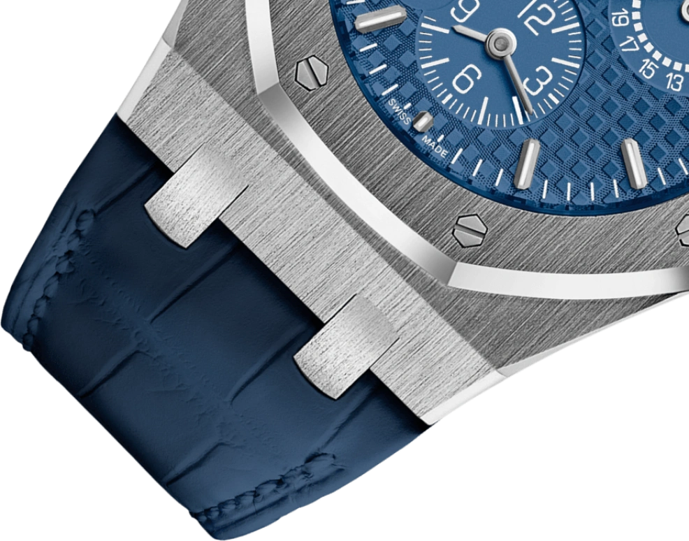 Audemars Piguet,Royal Oak 39mm,39mm,Stainless Steel,Blue,Automatic,Day,Power Reserve Indicator,Dule Time,26124ST,26124ST.OO.D018CR.01