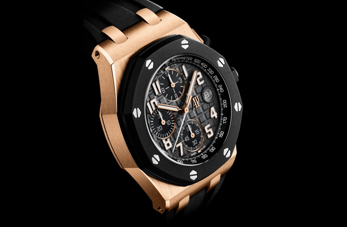 Audemars Piguet,Royal Oak Offshore 42mm,42mm,Rose Gold,Rose,Black,Automatic,Chronograph,Day,26238OK,26238OK.OO.A002CA.01