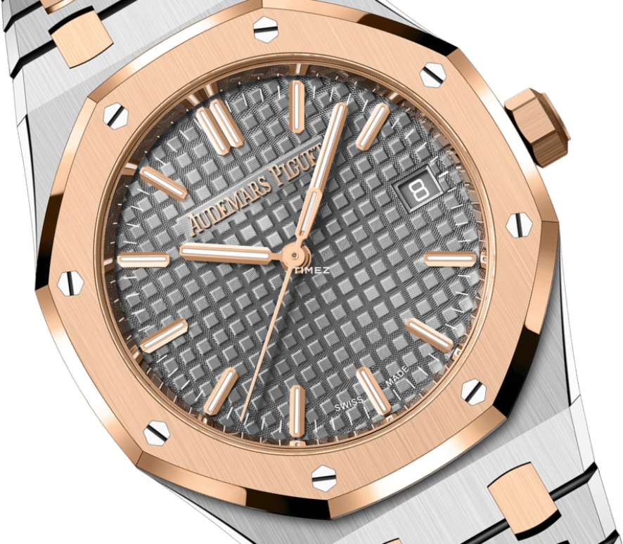 Audemars Piguet,Royal Oak 34mm,34mm,Stainless Steel,Grey,Automatic,Day,50hours,77450SR,77450SR.OO.1361SR.03