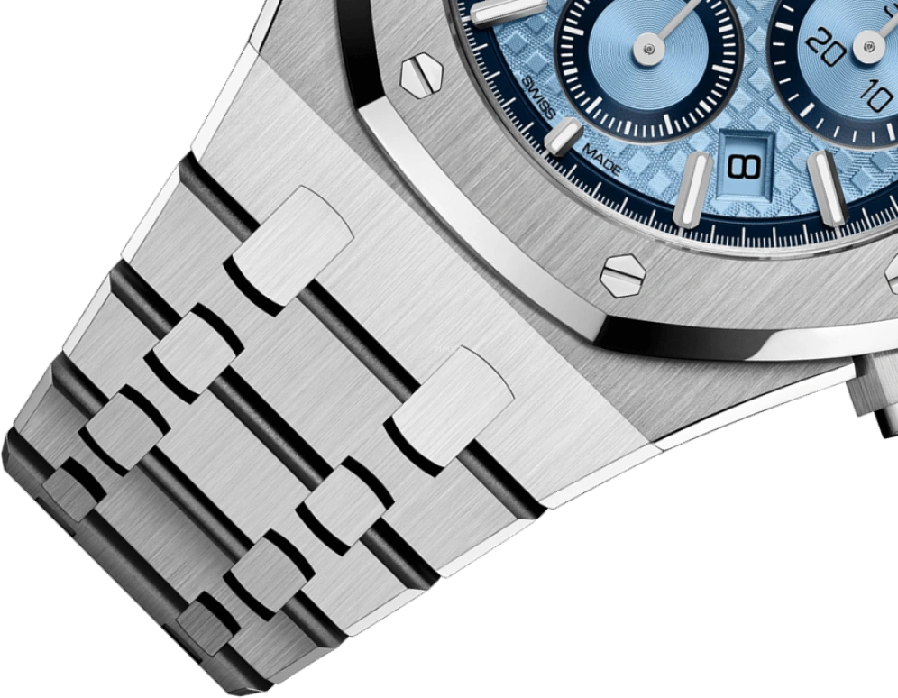 Audemars Piguet,Royal Oak 38mm,38mm,White Gold,Blue,Automatic,Chronograph,Day,26317BC,26317BC.OO.1256BC.01