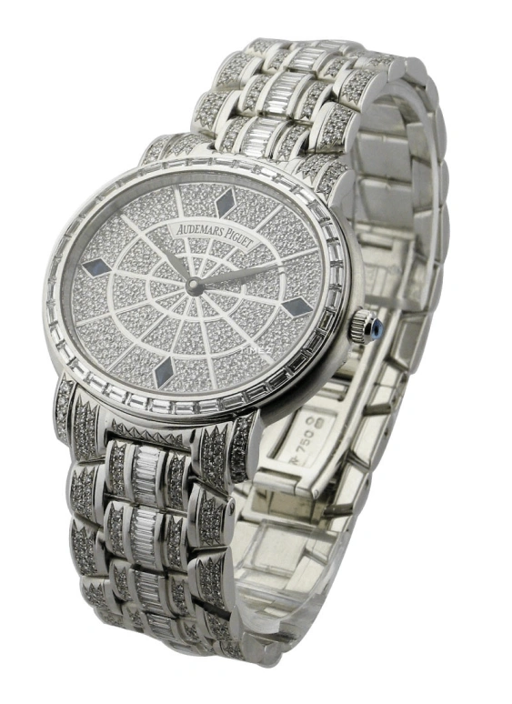 Audemars Piguet,Millenary 41mm,41mm,White Gold,Silver,Automatic,Sapphire,Crystal Glass,Oval,15109BC,15109BC.ZZ.8041BC.01