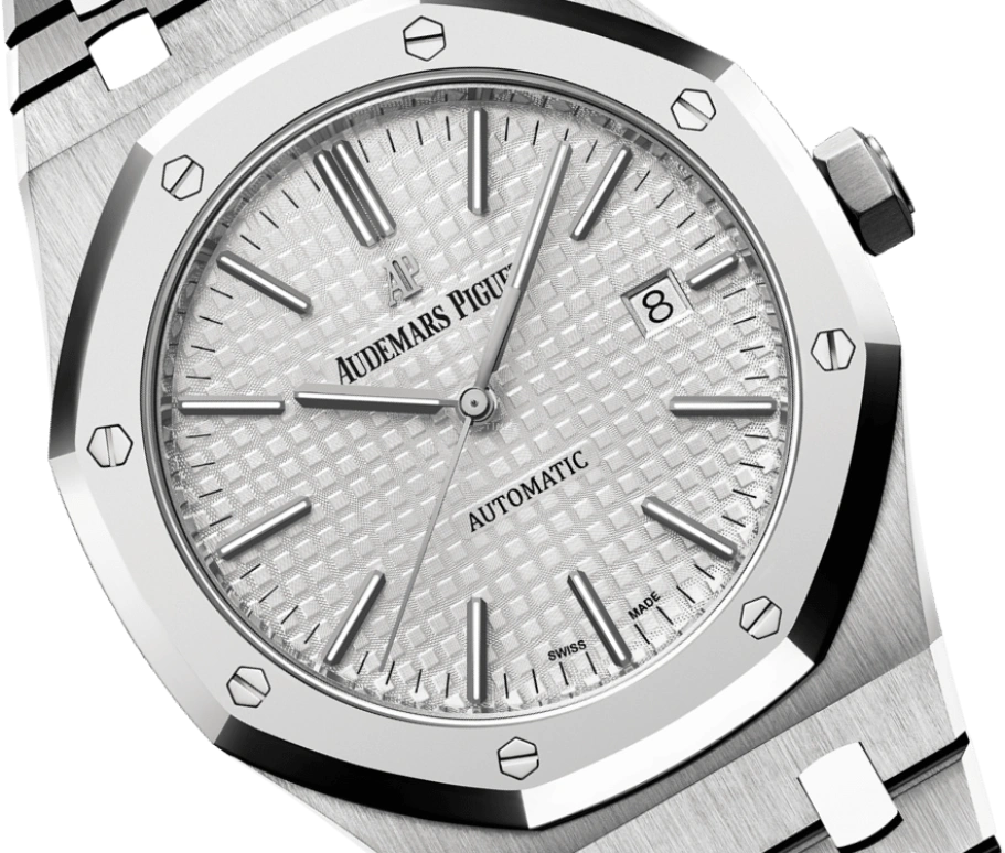Audemars Piguet,Royal Oak 41mm,41mm,Stainless Steel,Silver,Silver White,White,Automatic,Day,60hours,15403IP,15403IP.OO.1220IP.01