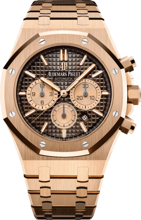 Audemars Piguet,Royal Oak 41mm,41mm,Rose Gold,Brown,Automatic,Chronograph,Day,26331OR,26331OR.OO.1220OR.02
