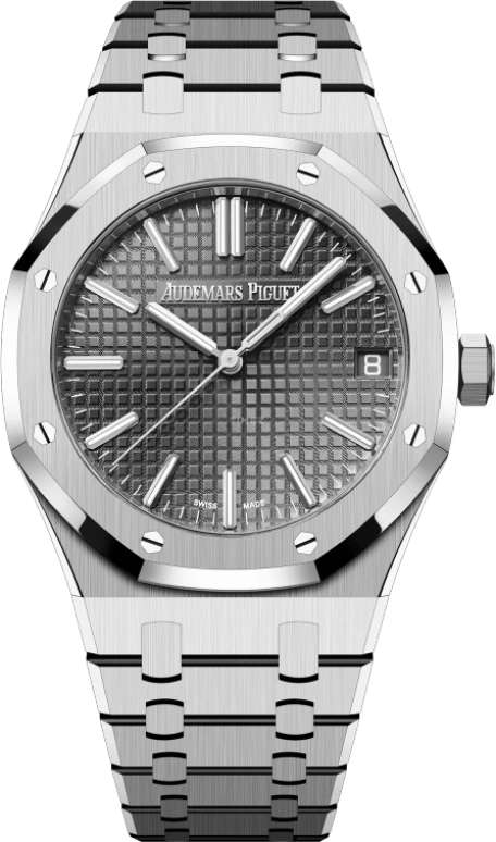 Audemars Piguet,Royal Oak 41mm,41mm,Stainless Steel,Grey,Automatic,Day,70hours,15510ST,15510ST.OO.1320ST.05 50th