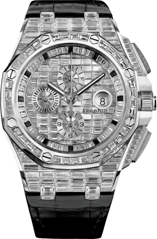 Audemars Piguet,Royal Oak Offshore 44mm,44mm,White Gold,Silver,Automatic,Chronograph,Day,26403BC,26403BC.ZZ.D102CR.01