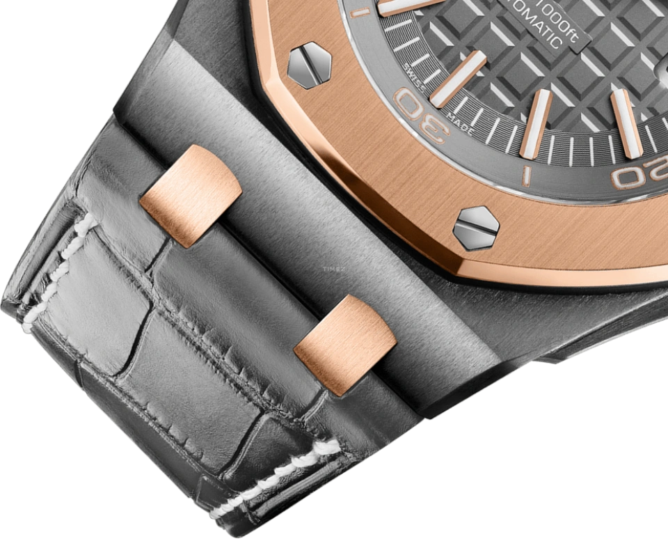 Audemars Piguet,Royal Oak Offshore 42mm,42mm,Pink Gold,Tantalum,Grey,Automatic,Day,60hours,15709TR,15709TR.OO.A005CR.01