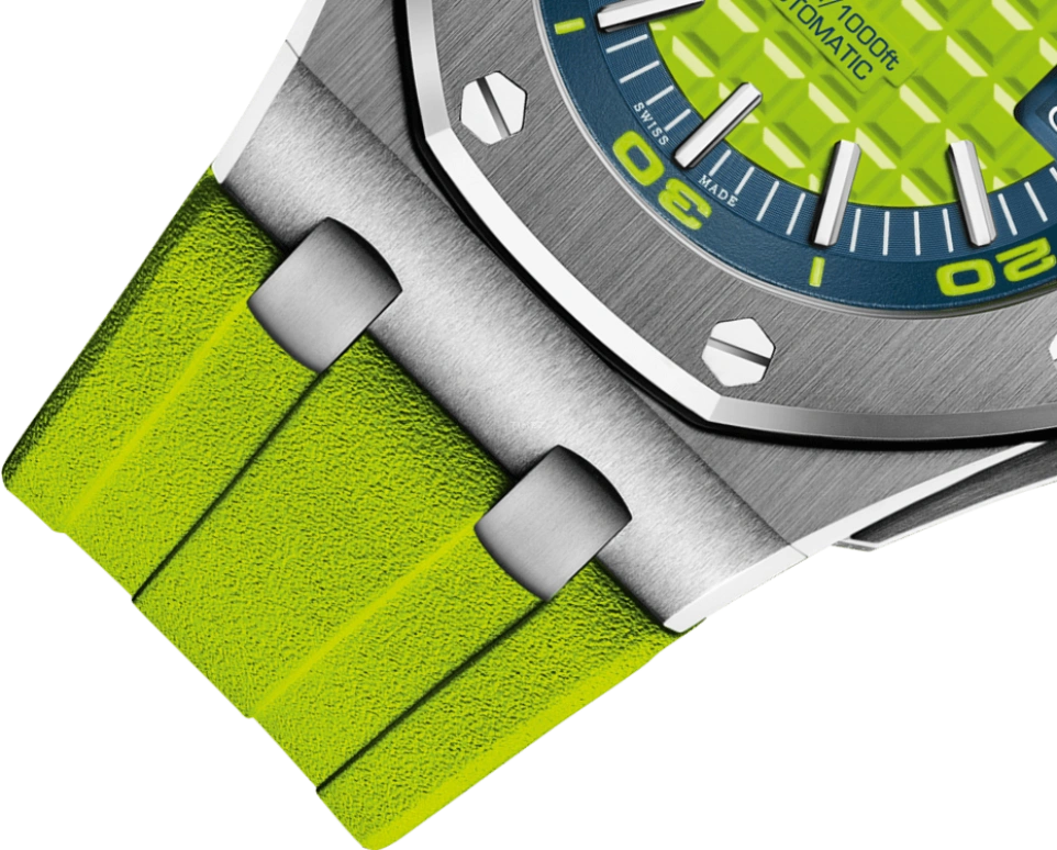 Audemars Piguet,Royal Oak Offshore 42mm,42mm,Stainless Steel,Green,Blue,Automatic,Day,60hours,James Harden,Yu Qian,15710ST,15710ST.OO.A038CA.01