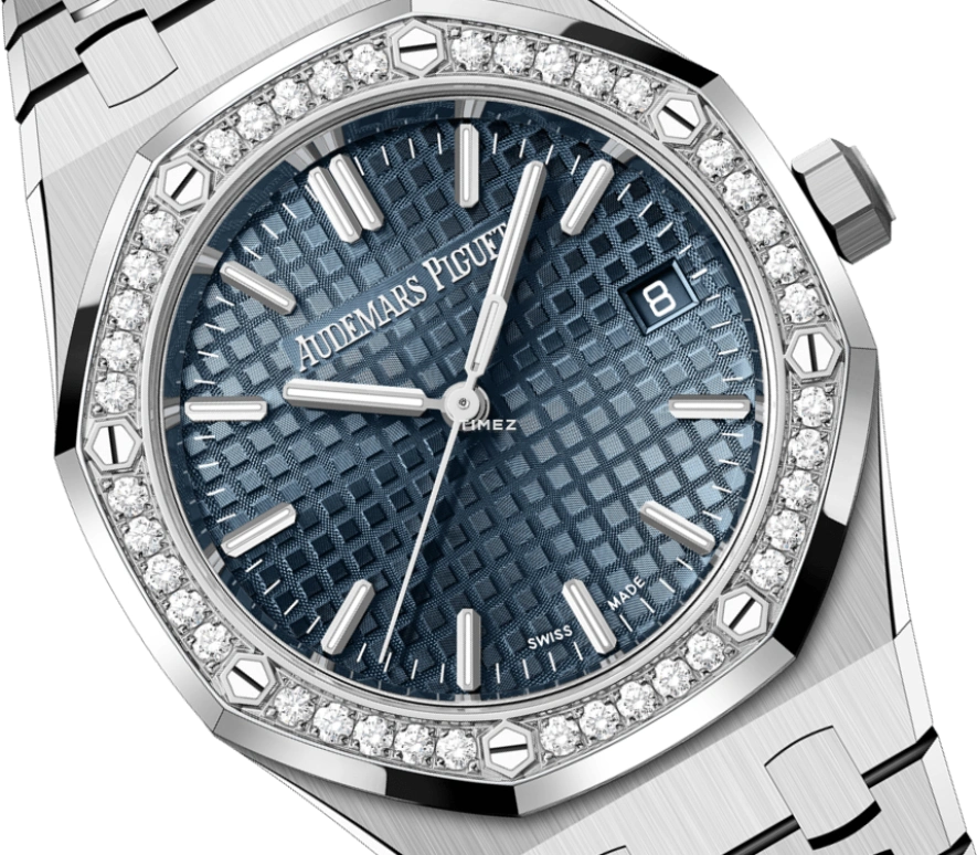 Audemars Piguet,Royal Oak 34mm,34mm,Stainless Steel,Blue,Automatic,Day,50hours,77451ST,77451ST.ZZ.1361ST.04
