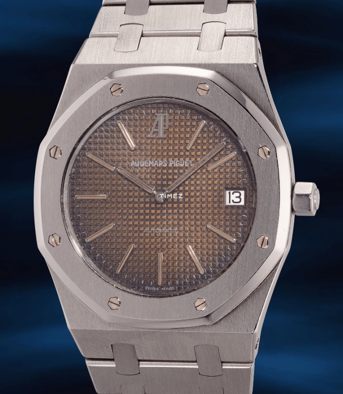 Audemars Piguet,Royal Oak 39mm,39mm,Stainless Steel,Coffee,Brown,Automatic,Day,40hours,5402ST