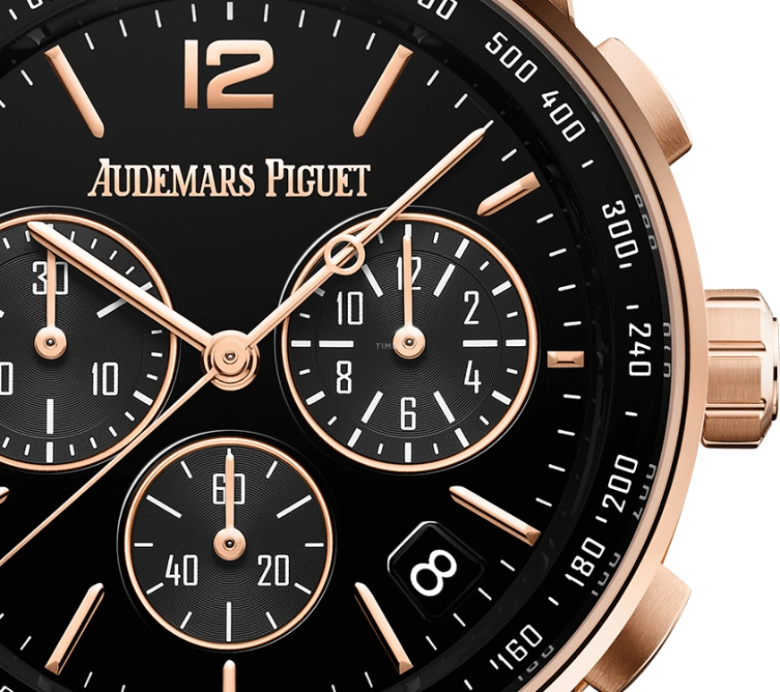 Audemars Piguet,CODE 11.59 41mm,41mm,Pink Gold,Black,Automatic,Chronograph,Day,Flyback,26393OR,26393OR.OO.A002CR.01