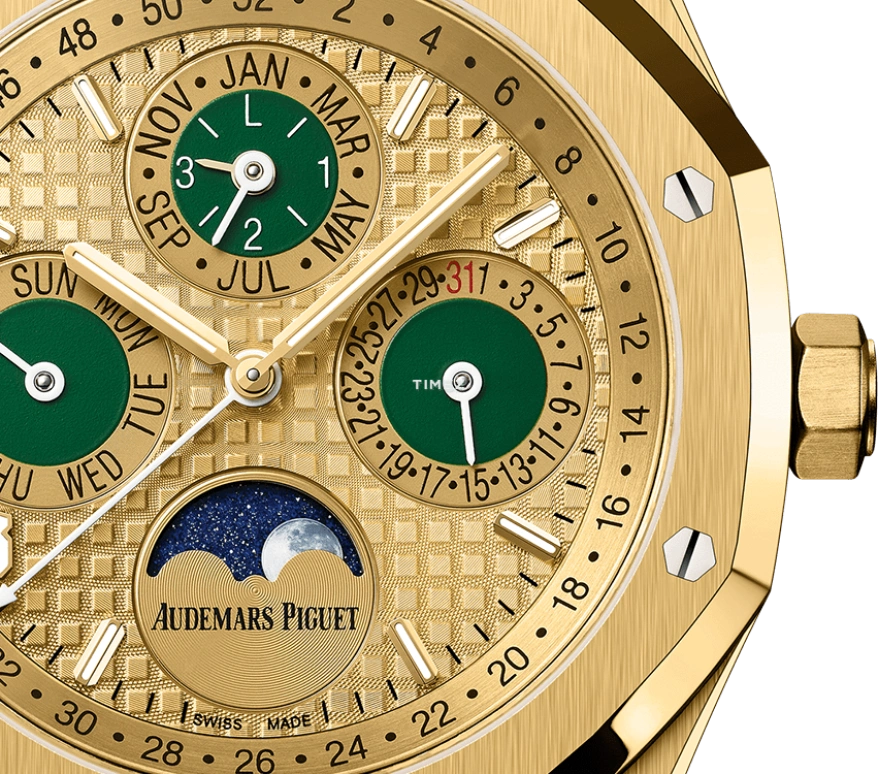Audemars Piguet,Royal Oak 41mm,41mm,Yellow Gold,Gold,Automatic,Moonphase,Perpetual Calendar,Month,Date,Sapphire,Crystal Glass,Octagon,Chocolate Droppa,Kevin Hart,Lil Kev,26607BA,26607BA.OO.1220BA.01
