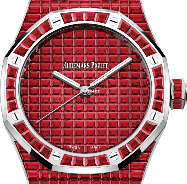Audemars Piguet,Royal Oak 41mm,41mm,White Gold,Red,Automatic,70hours,In-house Caliber,15514BC,15514BC.RR.1284BC.01 50th