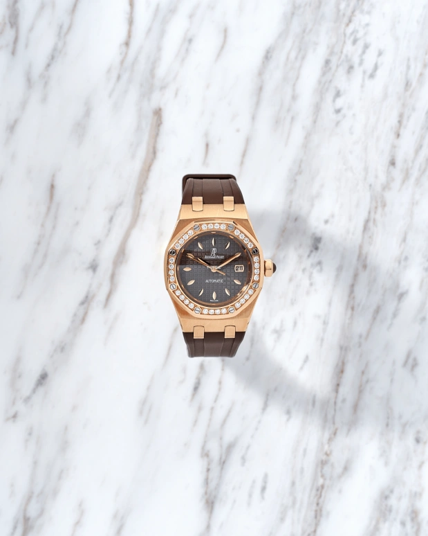 Audemars Piguet,Royal Oak 33mm,33mm,Rose Gold,Coffee,Brown,Automatic,Day,40hours,77321OR,77321OR.ZZ.D080CA.01.A