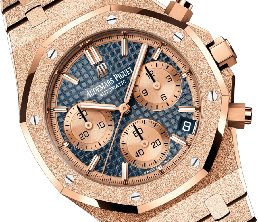 Audemars Piguet,Royal Oak 41mm,41mm,Pink Gold,Blue,Automatic,Chronograph,Day,Flyback,Retrograde,70hours,In-house Caliber,26239OR,26239OR.GG.1224OR.01