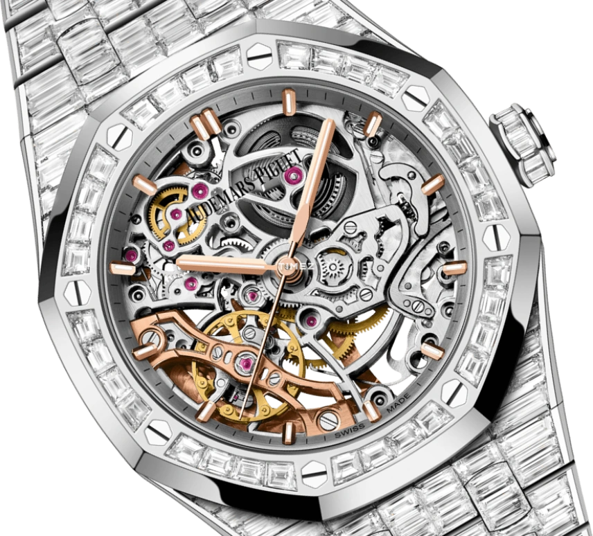 Audemars Piguet,Royal Oak 37mm,37mm,White Gold,Skeleton,Silver,Automatic,45hours,In-house Caliber,15469BC,15469BC.ZZ.1260BC.01-A