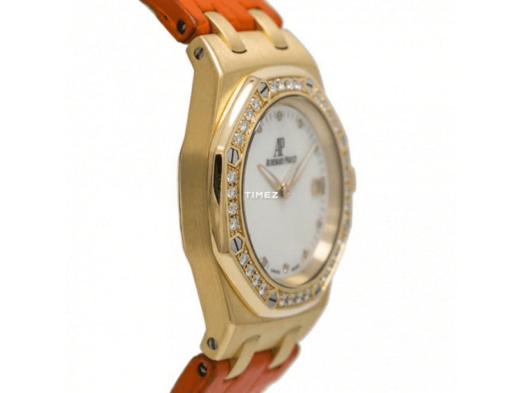Audemars Piguet,Royal Oak 33mm,33mm,Yellow Gold,White,Quartz,Day,Sapphire,Crystal Glass,67601BA,67601BA.ZZ.D012CR.02