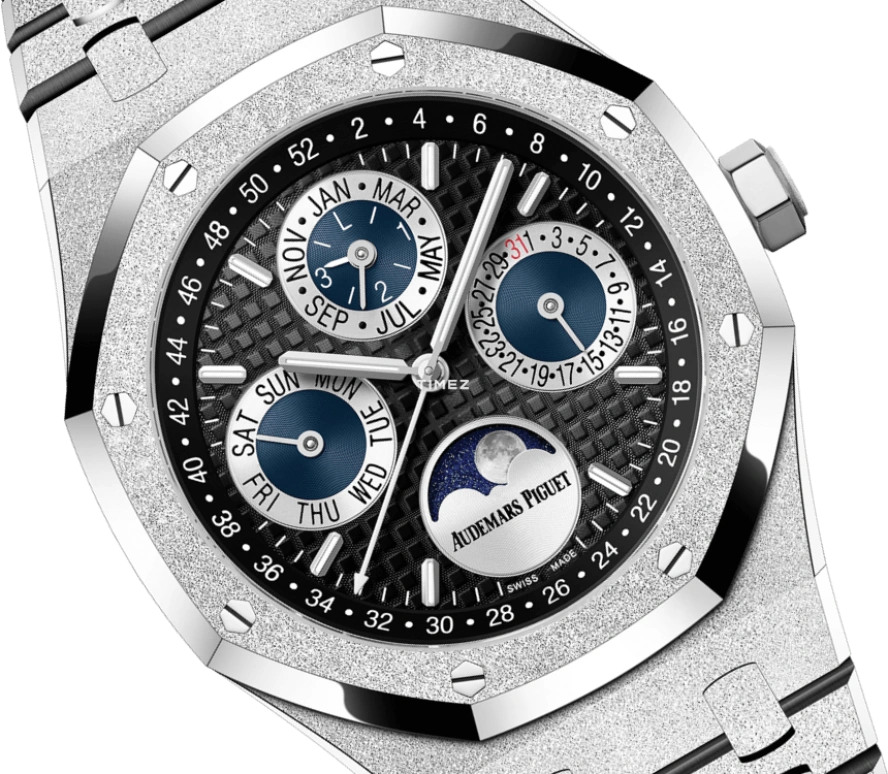 Audemars Piguet,Royal Oak 41mm,41mm,White Gold,Black,Blue,Silver,Automatic,Moonphase,Perpetual Calendar,Leap Year,Month,40hours,In-house Caliber,26574BC,26574BC.GG.1224BC.01