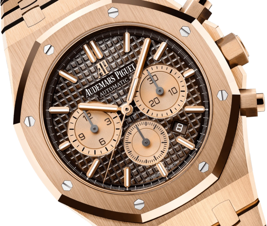 Audemars Piguet,Royal Oak 41mm,41mm,Rose Gold,Brown,Automatic,Chronograph,Day,26331OR,26331OR.OO.1220OR.02
