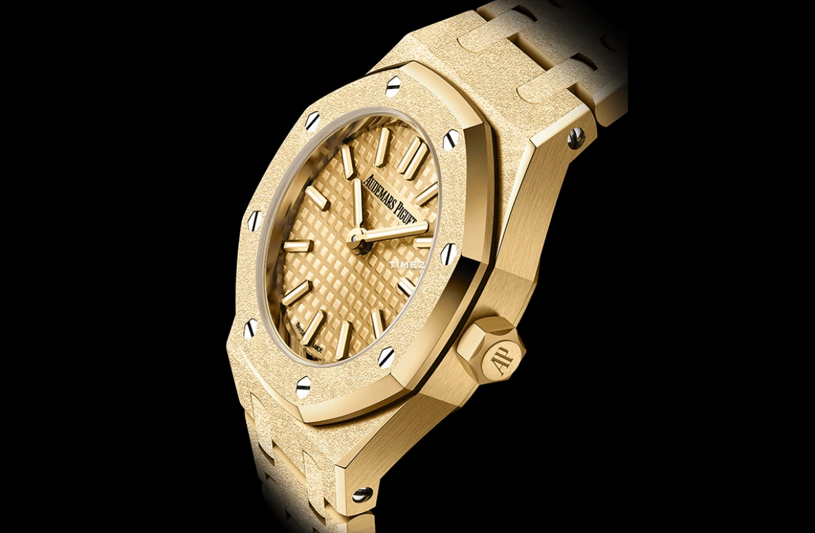 Audemars Piguet,Royal Oak 23mm,23mm,Yellow Gold,Champagne,Quartz,In-house Caliber,Sapphire,Crystal Glass,Rihanna,67630BA,67630BA.GG.1312BA.01