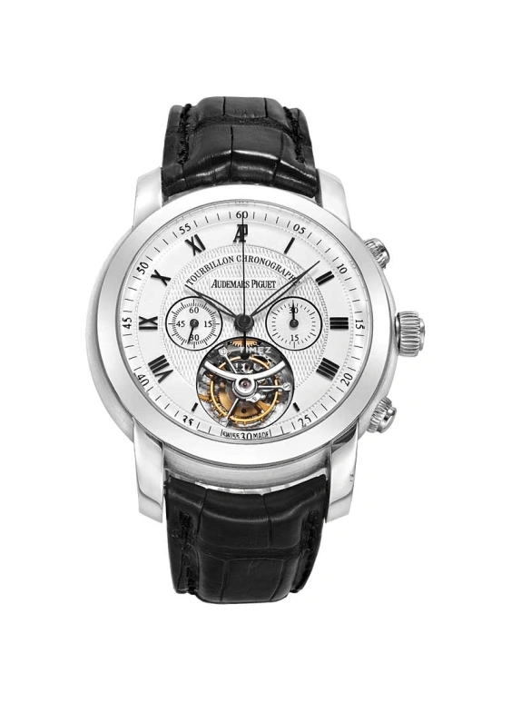 Audemars Piguet,Jules Audemars 43mm,43mm,White Gold,Silver White,Handwound,Chronograph,Tourbillon,26010BC,26010BC.OO.D002CR.01-18K
