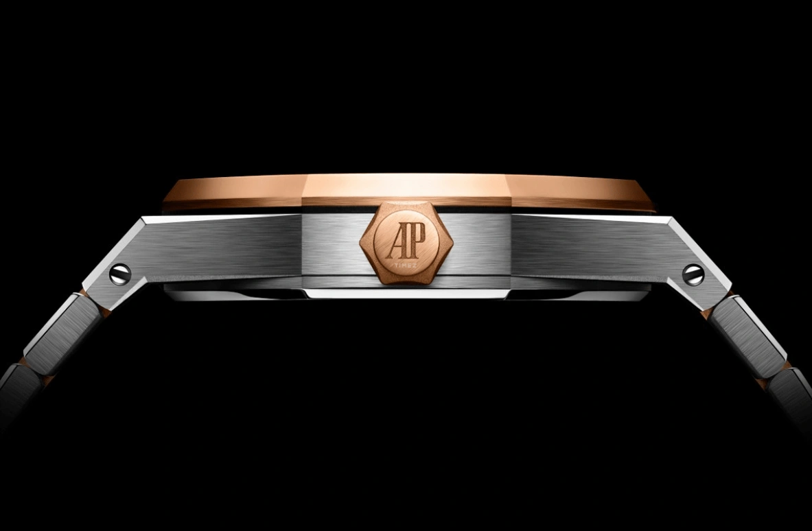 Audemars Piguet,Royal Oak 37mm,37mm,Pink Gold,Stainless Steel,Silver,White,Silver White,Automatic,Day,60hours,15550SR,15550SR.OO.1356SR.01 50th