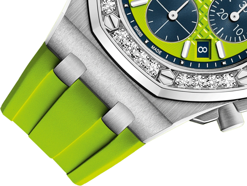 Audemars Piguet,Royal Oak Offshore 37mm,37mm,Stainless Steel,Green,Blue,Automatic,Chronograph,Day,26231ST,26231ST.ZZ.D038CA.01