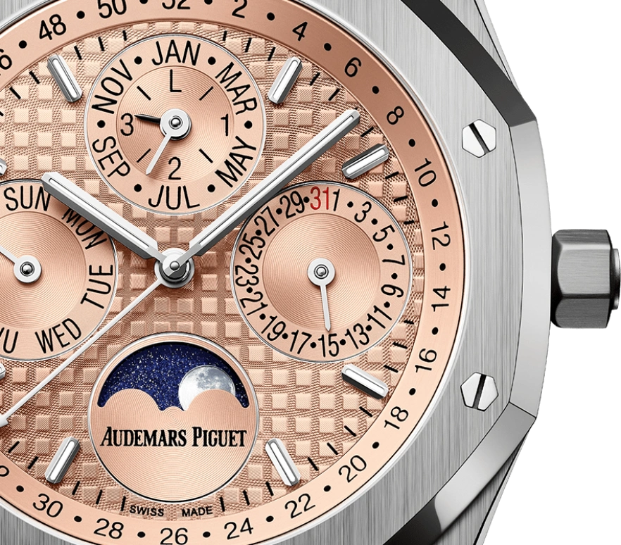 Audemars Piguet,Royal Oak 41mm,41mm,Titanium,Salmon,Automatic,Moonphase,Perpetual Calendar,Month,Date,40hours,In-house Caliber,Kyle Kuzma,26615TI,26615TI.OO.1220TI.01