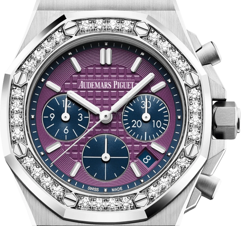 Audemars Piguet,Royal Oak Offshore 37mm,37mm,Stainless Steel,Purple,Automatic,Chronograph,Day,26231ST,26231ST.ZZ.D075CA.01