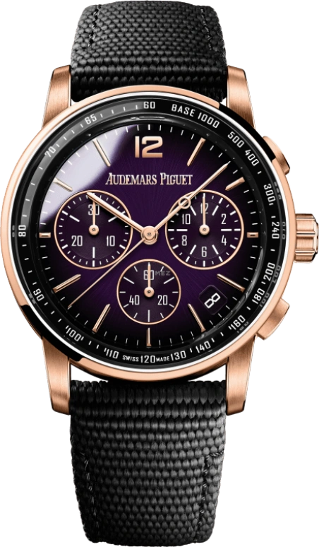 Audemars Piguet,CODE 11.59 41mm,41mm,Pink Gold,Purple,Automatic,Chronograph,Day,Flyback,26393OR,26393OR.OO.A002KB.02