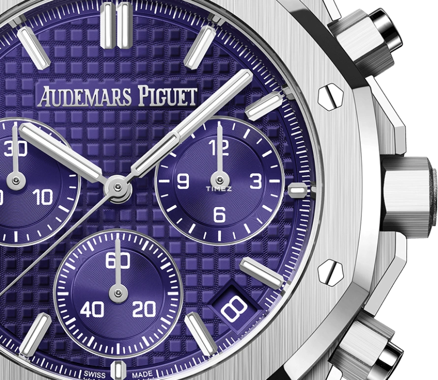 Audemars Piguet,Royal Oak 41mm,41mm,White Gold,Purple,Automatic,Chronograph,Day,Zlatan Ibrahimović,Gordon James Ramsay,Viktor Axelsen,Lionel Messi,La Pulga,GOAT,26240BC,26240BC.OO.1320BC.01
