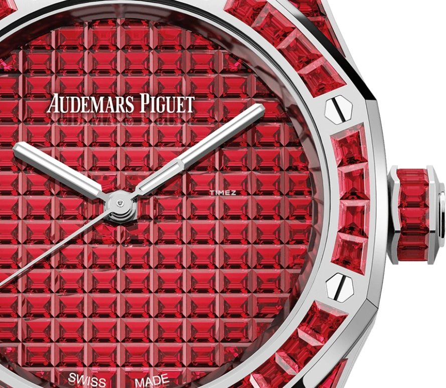 Audemars Piguet,Royal Oak 37mm,37mm,White Gold,Red,Automatic,60hours,In-house Caliber,15554BC,15554BC.RR.1274BC.01
