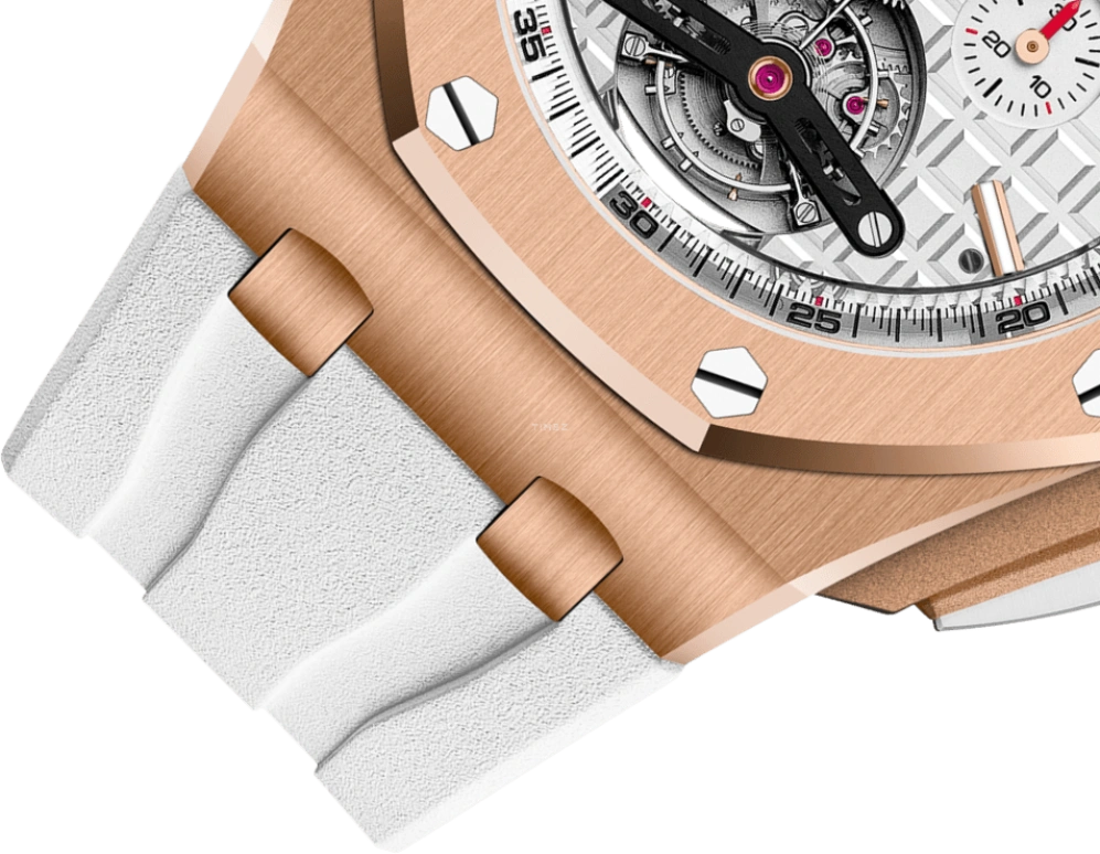 Audemars Piguet,Royal Oak Offshore 44mm,44mm,Pink Gold,Ceramic,White,Silver,Automatic,Chronograph,Tourbillon,26540OR,26540OR.OO.A010CA.01