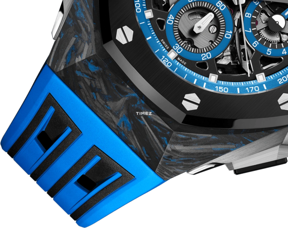 Audemars Piguet,Royal Oak Concept 43mm,43mm,Forged Carbon,Black,Blue,Skeleton,Automatic,Chronograph,Dule Time,Rattrapante,Big Date,70hours,In-house Caliber,26650FO,26650FO.OO.D353CA.01