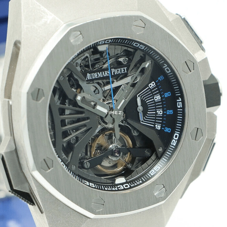 Audemars Piguet,Royal Oak Concept 44mm,44mm,Platinum,Grey,Automatic,Chronograph,Tourbillon,Minute Repeater,26594PT,26594PT.OO.D00 2CA.01