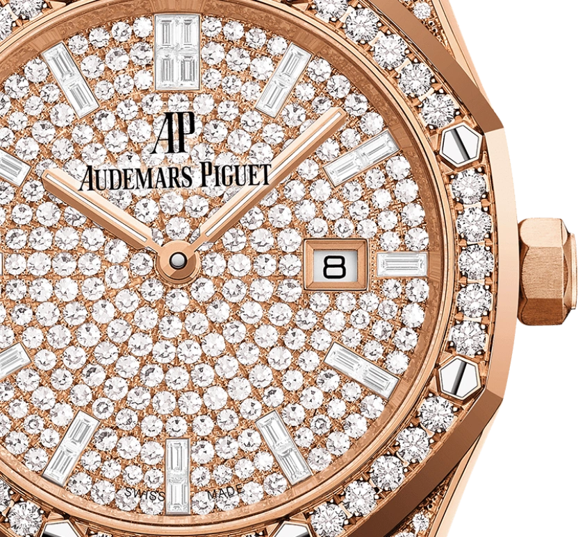 Audemars Piguet,Royal Oak 33mm,33mm,Pink Gold,Rose Gold,Quartz,Day,In-house Caliber,67652OR,67652OR.ZZ.1265OR.01