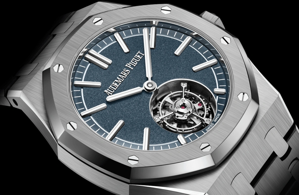 Audemars Piguet,Royal Oak 41mm,41mm,Titanium,Blue,Automatic,Tourbillon,65hours,26730TI,26730TI.OO.1320TI.01 50th