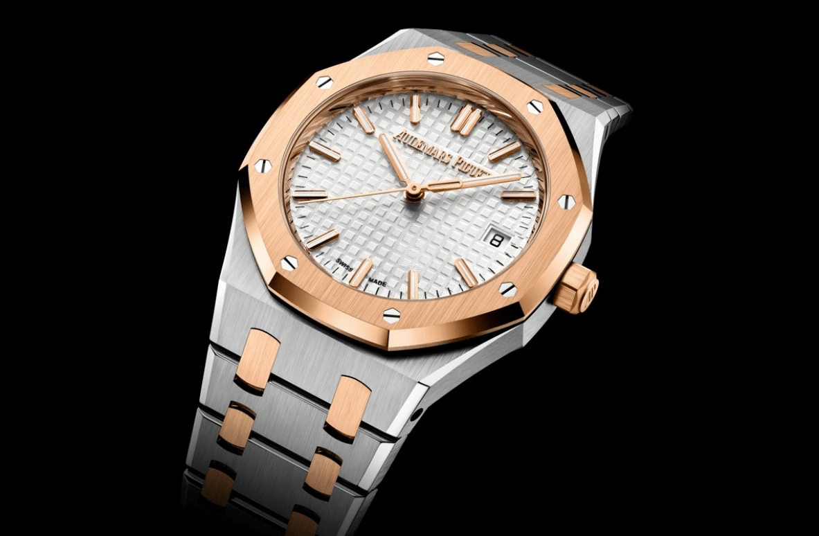 Audemars Piguet,Royal Oak 34mm,34mm,Stainless Steel,Silver,White,Automatic,Day,50hours,77450SR,77450SR.OO.1361SR.01 50th