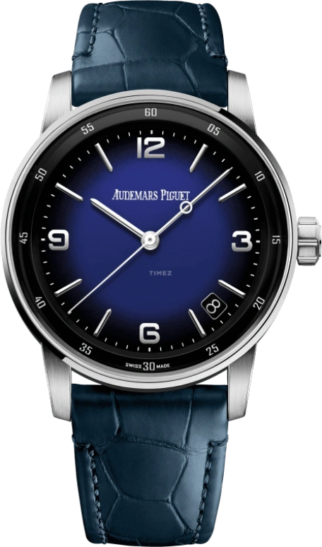 Audemars Piguet,CODE 11.59 41mm,41mm,White Gold,Blue,Automatic,Day,70hours,15210BC,15210BC.OO.A321CR.99