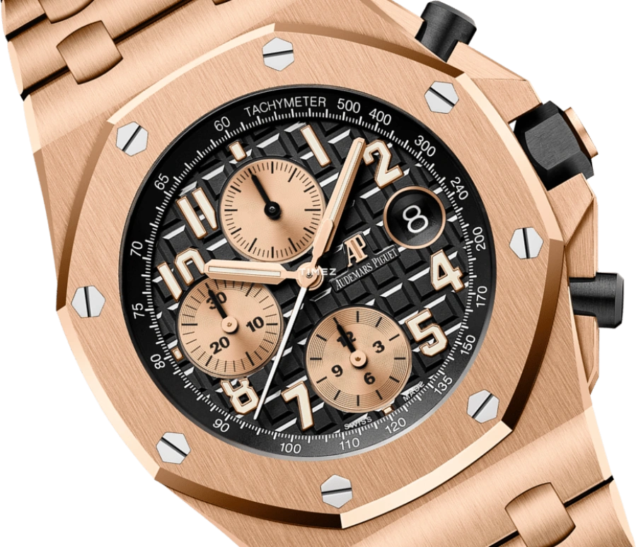 Audemars Piguet,Royal Oak Offshore 42mm,42mm,Rose Gold,Black,Rose Gold,Automatic,Chronograph,Day,26470OR,26470OR.OO.1000OR.03.A