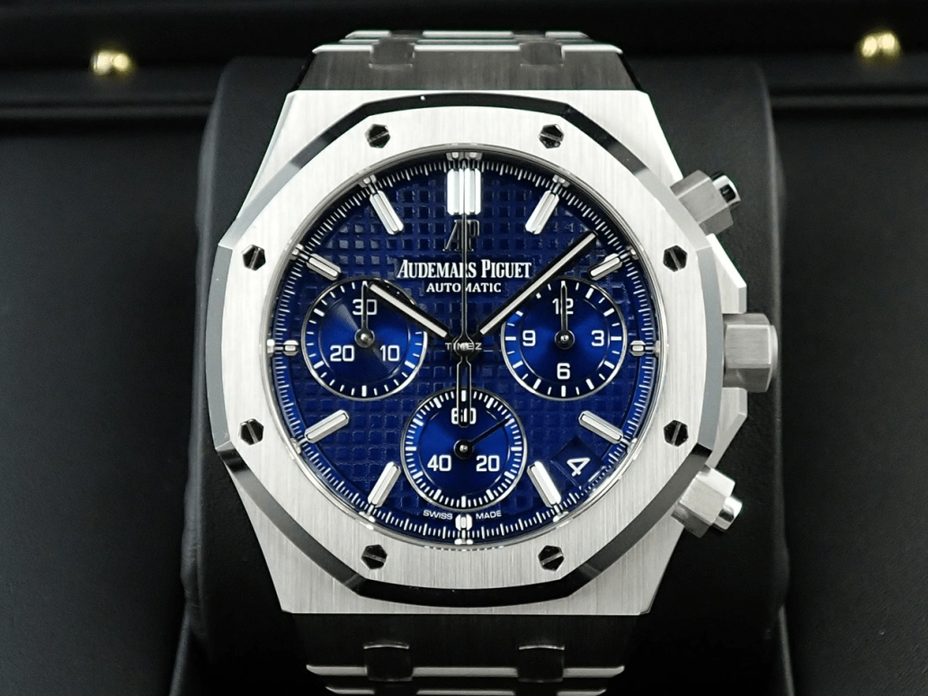 Audemars Piguet,Royal Oak 41mm,41mm,White Gold,Blue,Automatic,Chronograph,Day,26239BC,26239BC.OO.1220.BC.01