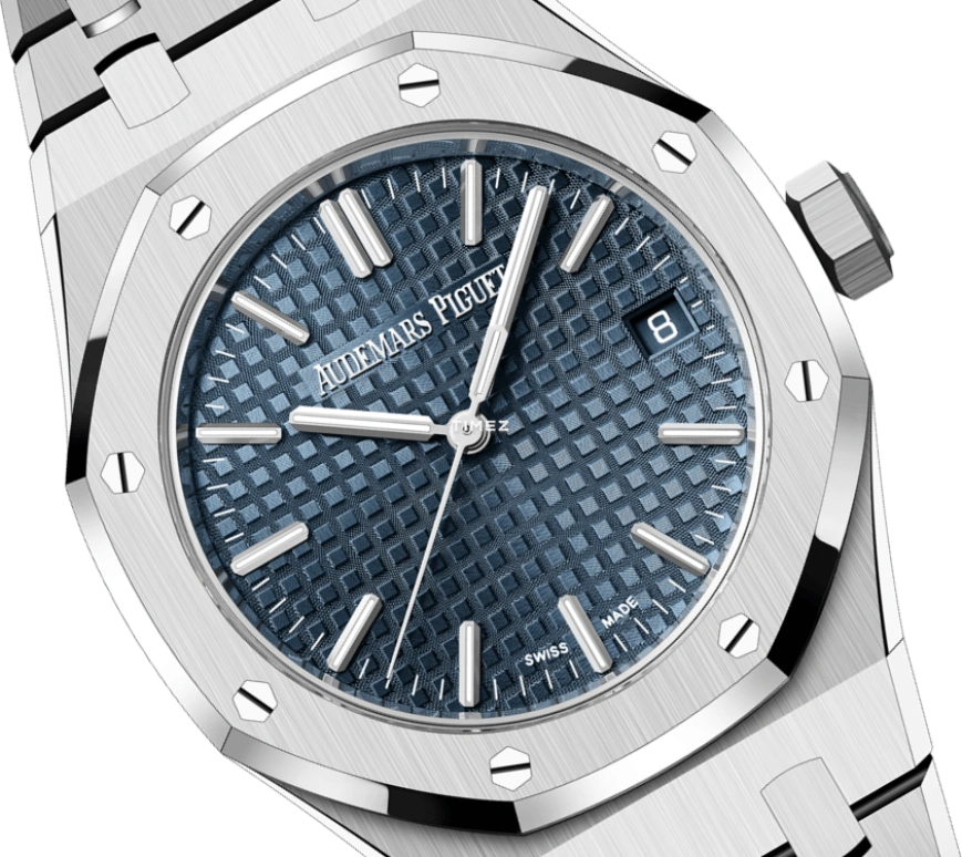 Audemars Piguet,Royal Oak 37mm,37mm,Stainless Steel,Blue,Automatic,Day,65hours,15550ST,15550ST.OO.1356ST.06