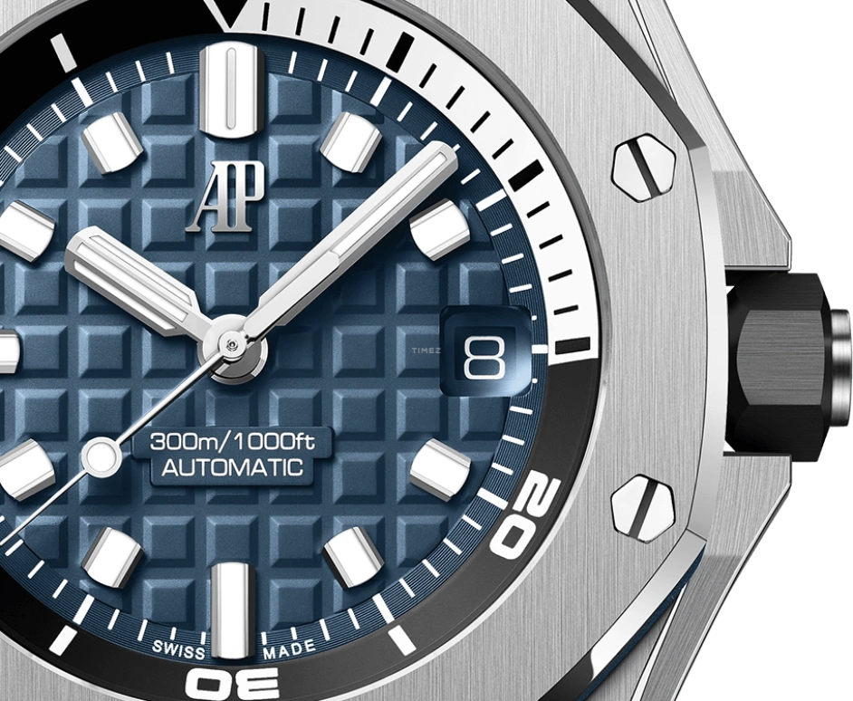 Audemars Piguet,Royal Oak Offshore 42mm,42mm,Ceramic,Stainless Steel,Blue,Automatic,Day,60hours,15720ST,15720ST.OO.A027CA.01
