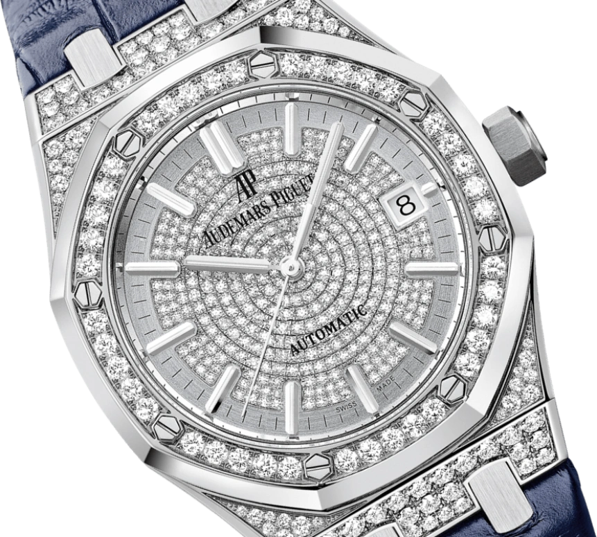 Audemars Piguet,Royal Oak 37mm,37mm,White Gold,Silver,Automatic,Day,60hours,15452BC,15452BC.ZZ.D019CR.01